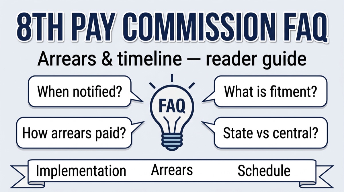 8th Pay Commission FAQs: Fitment, Arrears, and Timeline Uncertainty